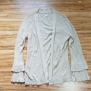 J Crew Factory Ruffle Sleeve Cardigan - Sz M